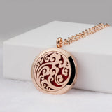 Lucky Clouds Stainless Steel Essential Oil Necklace 30mm Aromatherapy Locket