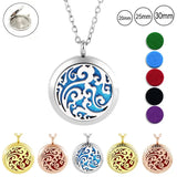 Lucky Clouds Stainless Steel Essential Oil Necklace 30mm Aromatherapy Locket