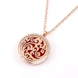 Lucky Clouds Stainless Steel Essential Oil Necklace 30mm Aromatherapy Locket