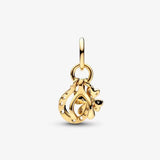 Lucky Clover Wishbone Horseshoe Dangle Charm for Bracelet Bangle