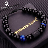 Lucky Constellation Tiger Eye Beaded Bracelet For Men