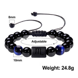 Lucky Constellation Tiger Eye Beaded Bracelet For Men