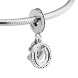 Lucky Clover Dangle Charms Silver Beads for DIY Jewelry Making