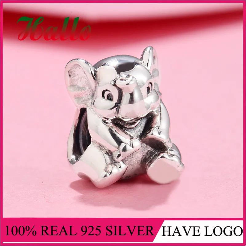Elephant Charm Bead for 925 Silver Bracelet, Jewelry Making