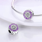 Enamel Constellation Compass Sun Moon Charm Bracelet Necklace Pendant