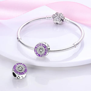 Enamel Constellation Compass Sun Moon Charm Bracelet Necklace Pendant