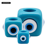 Lucky Evil Eye Beads DIY Square Four Side Eyes For Pendant Key Chain Ornament