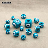 Lucky Evil Eye Beads DIY Square Four Side Eyes For Pendant Key Chain Ornament
