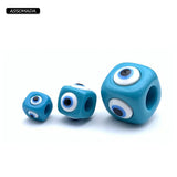 Lucky Evil Eye Beads DIY Square Four Side Eyes For Pendant Key Chain Ornament