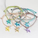 Adjustable Braided Rope Evil Eye Charm Bracelet for Men Women