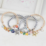 Adjustable Braided Rope Evil Eye Charm Bracelet for Men Women