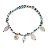 Adjustable Braided Rope Evil Eye Charm Bracelet for Men Women