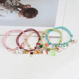 Adjustable Braided Rope Evil Eye Charm Bracelet for Men Women