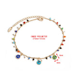 Colorful Bead Anklet Foot Chain Evil Eye Charm Ankle Bracelet for Women Girls