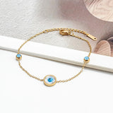 Lucky Eye Stainless Steel Evil Eye Charm Bracelet for Women Men