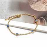 Lucky Eye Stainless Steel Evil Eye Charm Bracelet for Women Men