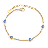 Lucky Eye Stainless Steel Evil Eye Charm Bracelet for Women Men