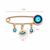 Lucky Eye Evil Eye Brooch Pin Dropping Oil Flower Crown Star Hamsa Hand Charm