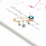 Lucky Eye Evil Eye Brooch Pin Dropping Oil Flower Crown Star Hamsa Hand Charm