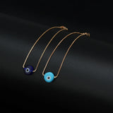 Evil Eye Charm Bracelet Copper Chain Adjustable Bracelet for Women Girls BE73