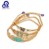 Lucky Eye Butterfly Evil Eye Charm Bracelet for Women Girls