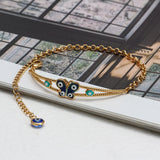 Lucky Eye Butterfly Evil Eye Charm Bracelet for Women Girls