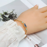 Lucky Eye Butterfly Evil Eye Charm Bracelet for Women Girls