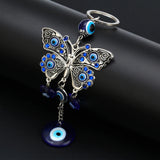 Lucky Eye Butterfly Evil Eye Charm Keychain