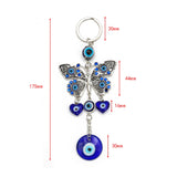 Lucky Eye Butterfly Evil Eye Charm Keychain