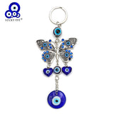Lucky Eye Butterfly Evil Eye Charm Keychain