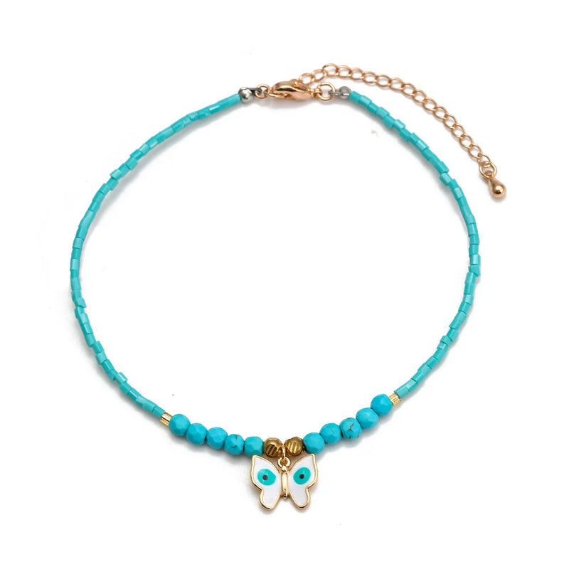 Lucky Eye Butterfly Fatima Hand Charm Bracelet for Women Girls