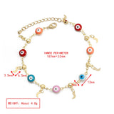 Evil Eye Butterfly Flower Cross Heart Charm Bracelet
