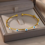 Colorful Drip Oil Evil Eye Bangle LE1161