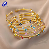 Colorful Drip Oil Evil Eye Bangle LE1161