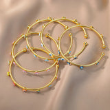 Colorful Drip Oil Evil Eye Bangle LE1161