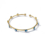 Colorful Drip Oil Evil Eye Bangle LE1161