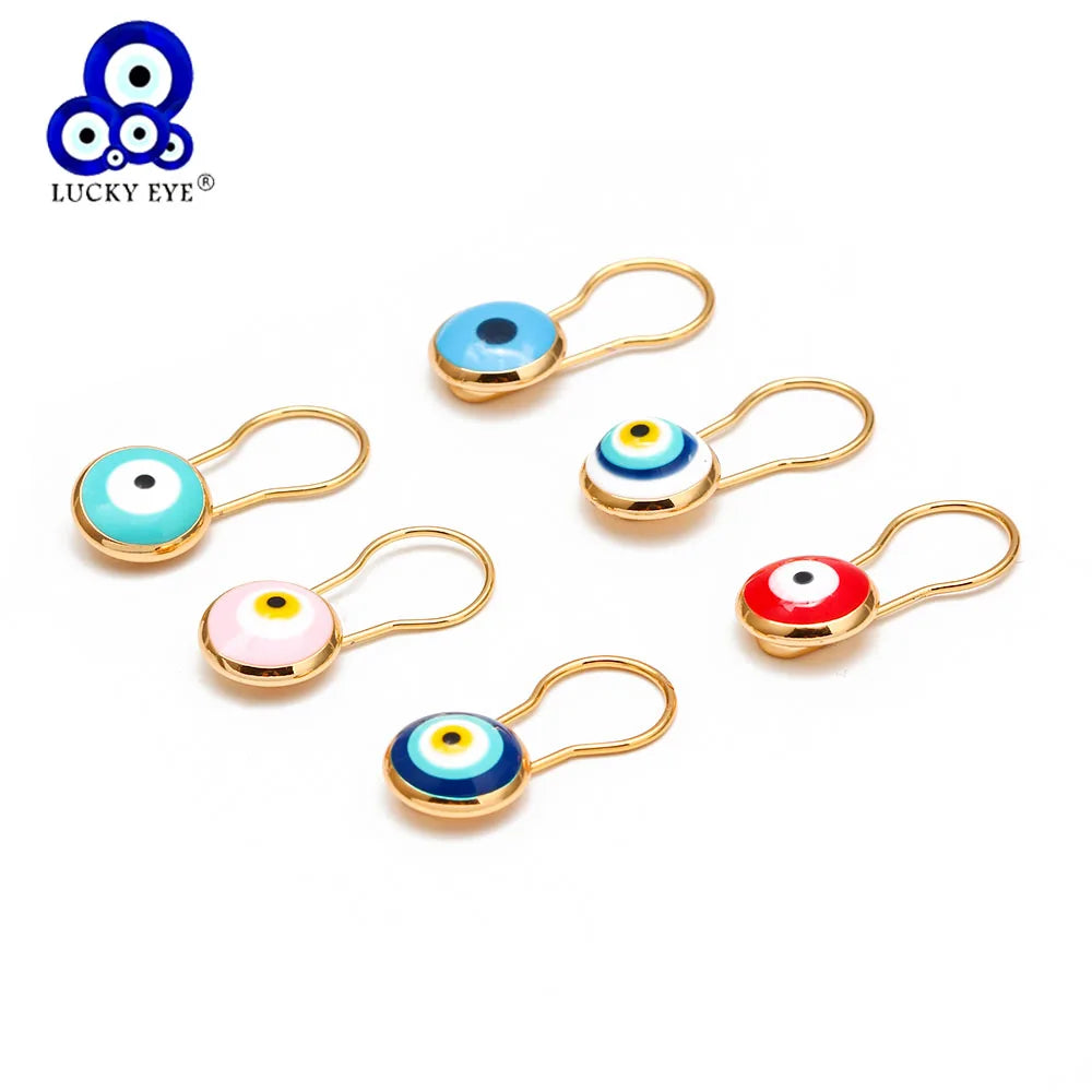 Colorful Evil Eye Brooch Pin Dropping Oil Brooch for Women Girls Men
