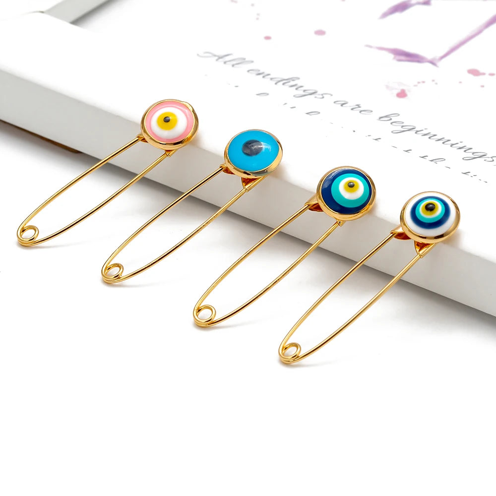 Colorful Evil Eye Brooch Pin Dropping Oil Brooch for Women Girls Men