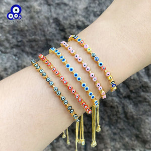 Lucky Eye Copper Evil Eye Charm Bracelet Adjustable Chain LE1102