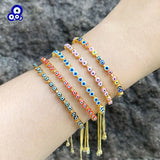Lucky Eye Copper Evil Eye Charm Bracelet Adjustable Chain LE1102