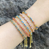 Lucky Eye Copper Evil Eye Charm Bracelet Adjustable Chain LE1102