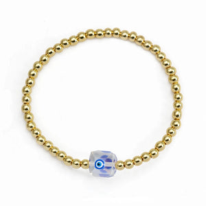 Lucky Eye Copper Crystal Bead Evil Eye Bracelet for Women Men