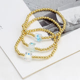 Lucky Eye Copper Crystal Bead Evil Eye Bracelet for Women Men