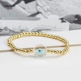 Lucky Eye Copper Crystal Bead Evil Eye Bracelet for Women Men
