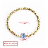 Lucky Eye Copper Crystal Bead Evil Eye Bracelet for Women Men