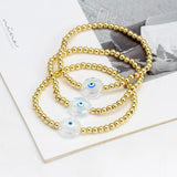 Lucky Eye Copper Crystal Bead Evil Eye Bracelet for Women Men