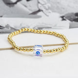 Lucky Eye Copper Crystal Bead Evil Eye Bracelet for Women Men