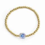 Lucky Eye Copper Crystal Bead Evil Eye Bracelet for Women Men