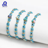 Lucky Eye Copper Fatima Hand Evil Eye Charm Bracelet BE1011