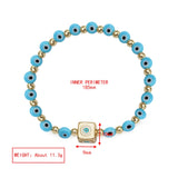 Lucky Eye Copper Fatima Hand Evil Eye Charm Bracelet BE1011